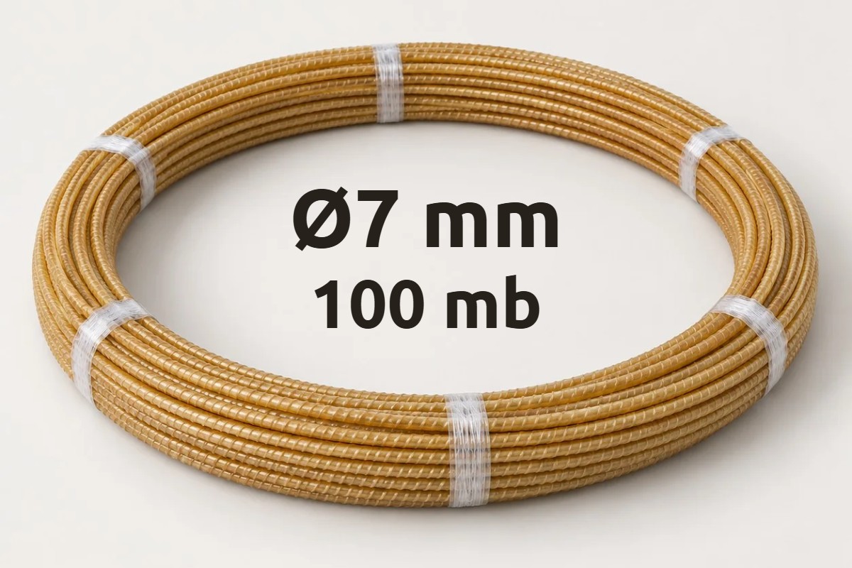 Pręt zbrojeniowy GFRP Ø7 mm – 100 mb (2 zwoje po 50 m)