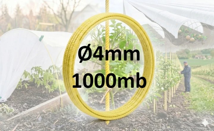 Pręt ogrodowy z włókna szklanego Ø4 mm – 1000 mb